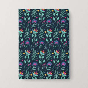 Chapa Patrón floral exótico pintado a mano-23206