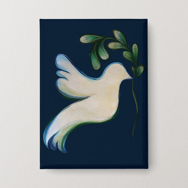 Chapa Paz en la Tierra, paloma de esperanza (Anverso)