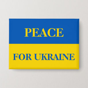 Chapa PAZ PARA UCRANIA. Bandera ucraniana. 