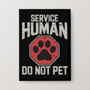 Chapa Perro de Servicio Humano No Acaricie Dueño de Perr