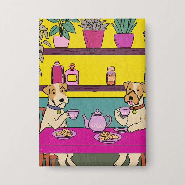 Chapa Perros tomando té de la tarde (Anverso)