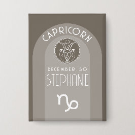 Chapa Personalizado de Capricornio Birthday Zodiac - Dis