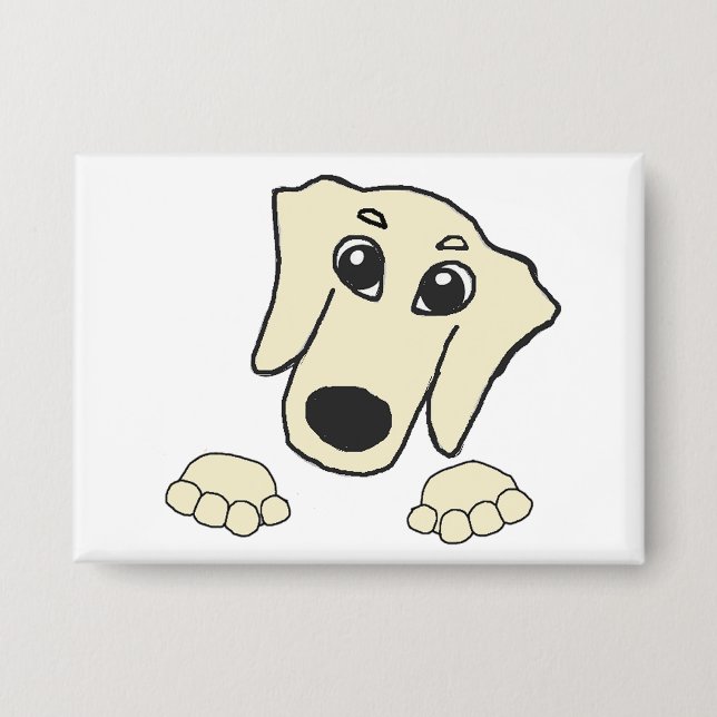 Chapa personalizado de observación de crema dachshund (Anverso)