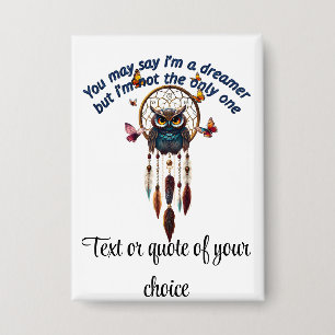 Chapa Personalizado Personaliza A Búho Boho Hermoso Hipp