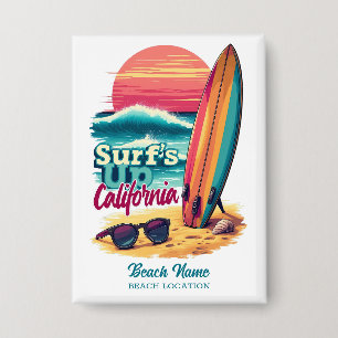 Chapa Personalizado Text Surfing California