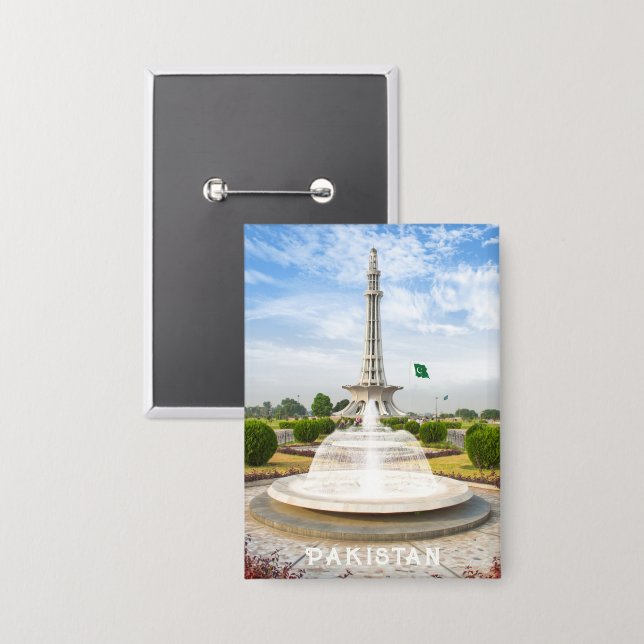 Chapa Personalizado Texto Pakistán (Anverso/Reverso)