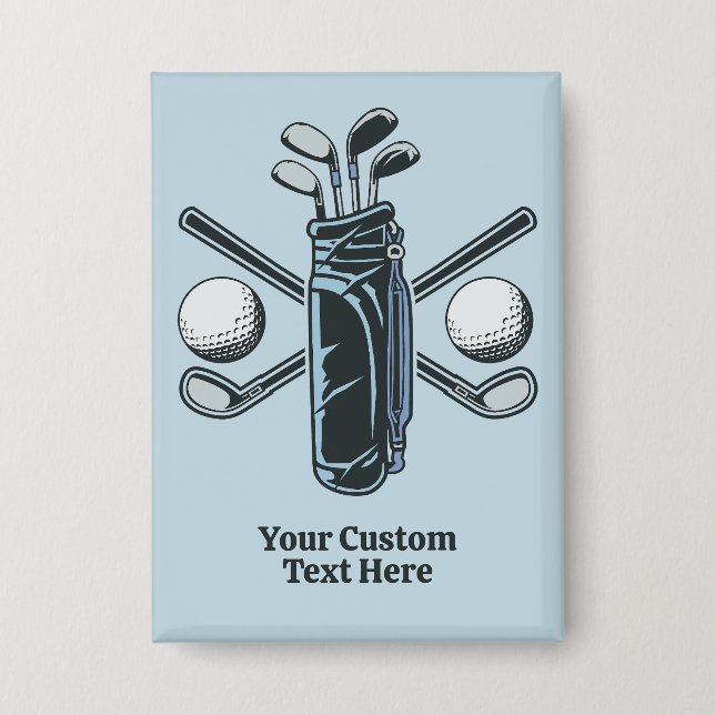 Chapa Personalizado Texto y color Golf (Anverso)