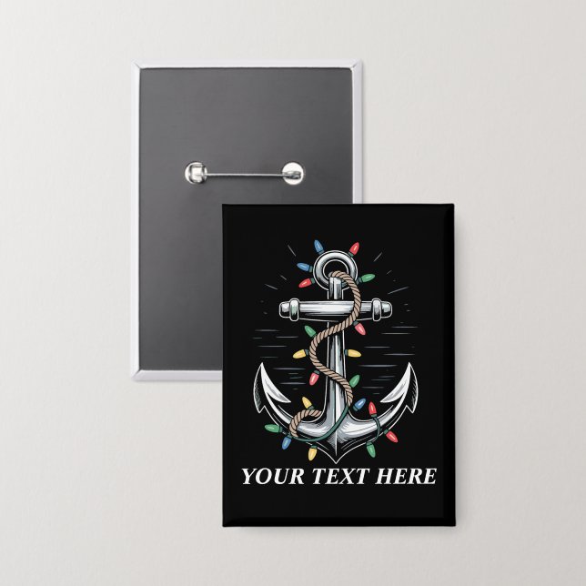 Chapa Personalized Christmas Lights Boating Sailing  (Anverso/Reverso)