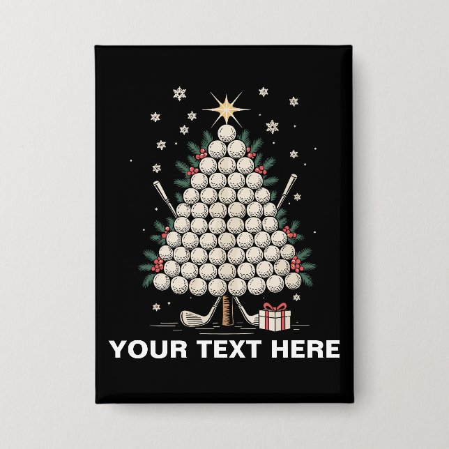 Chapa Personalized Golf Christmas Tree Equipment Family (Anverso)