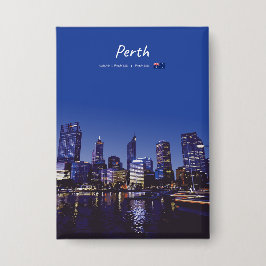 Chapa Perth, Australia - Horizonte de la ciudad de noche