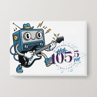 Chapa Pin de personaje de Rockin' Radio