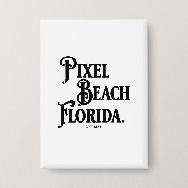 Chapa Pixel Beach Florida Button (Anverso)