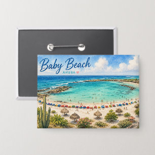 Chapa Playa Baby Aruba Recuerdo de viaje del Caribe