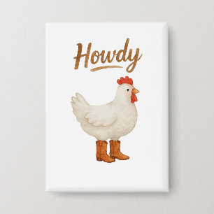 Chapa Pollo Howdy en Botas de Vaquero