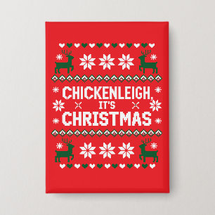 Chapa Polloleigh Es Navidad Divertida Navidad Pollo 