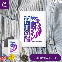 Chapa POPE LEO XIV Oray Bold León Cristiano Católico