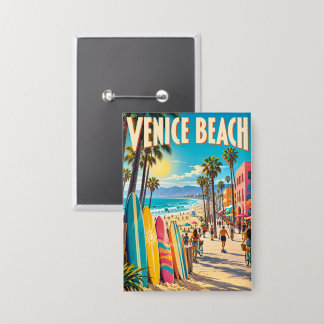 Chapa Póster de tablas de surf coloridas de Venice Beach