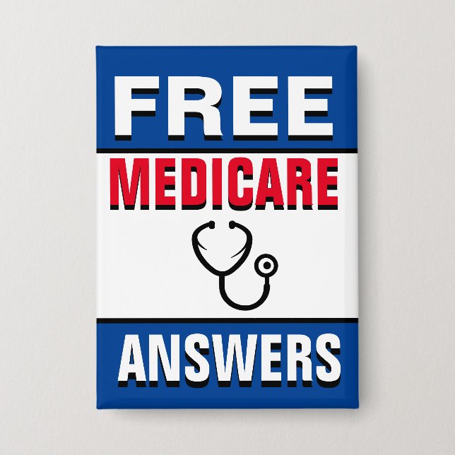 Chapa Pregúntame sobre Medicare (Anverso)