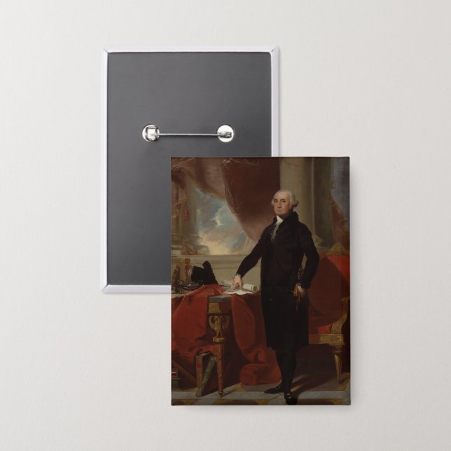 Chapa Presidente estadounidense George Washington Lansdo (Anverso/Reverso)