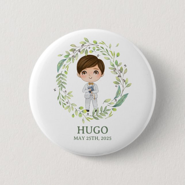 Chapa Primera Comunión HUGO (Anverso)