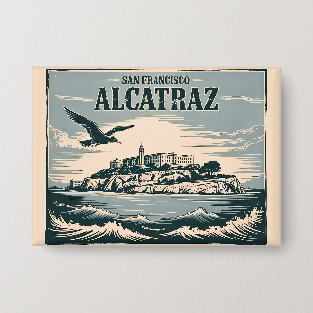 Chapa Prisión de la Isla de Alcatraz San Francisco Viaje (Anverso)