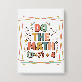 Chapa Profesor de Matemáticas Divertido Haz la Cuenta (9