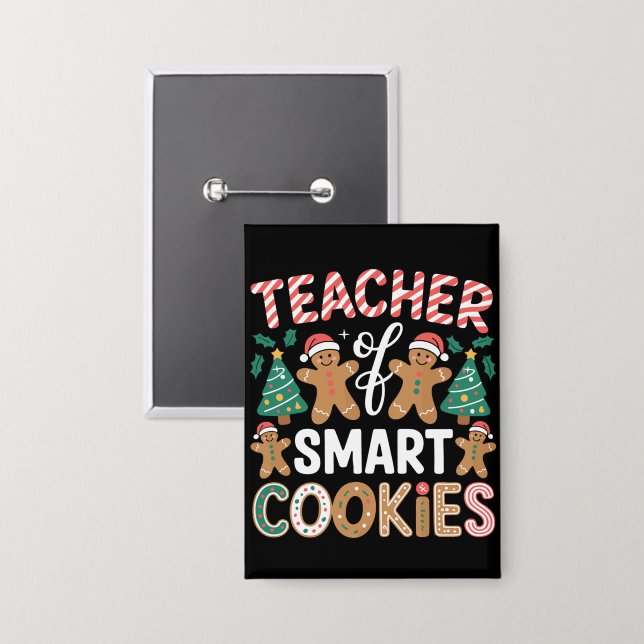 Chapa Profesor de Navidad de Galletas Inteligentes de Je (Anverso/Reverso)