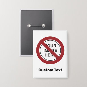 Chapa Prohibición del Rótulo circular con texto e imagen