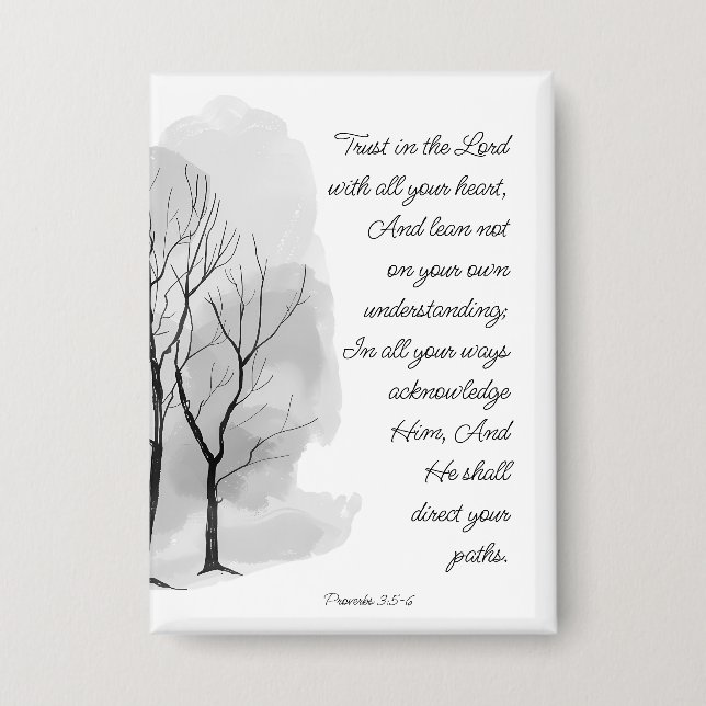 Chapa Proverbs 3:5-6 Trust in the Lord (Anverso)