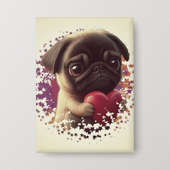 Chapa Pug, animal, naturaleza (Anverso)