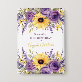 Chapa Purple floral 60th birthday party