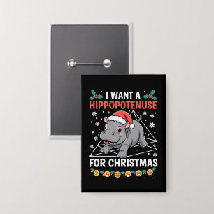 Chapa Quiero Un Hippopotenusa Para Navidad Profesor De M