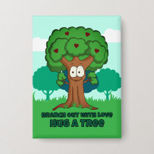 Rama fuera con amor abrazando un árbol