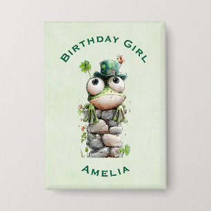 Chapa Rana Cumpleañera con Sombrero Verde Linda