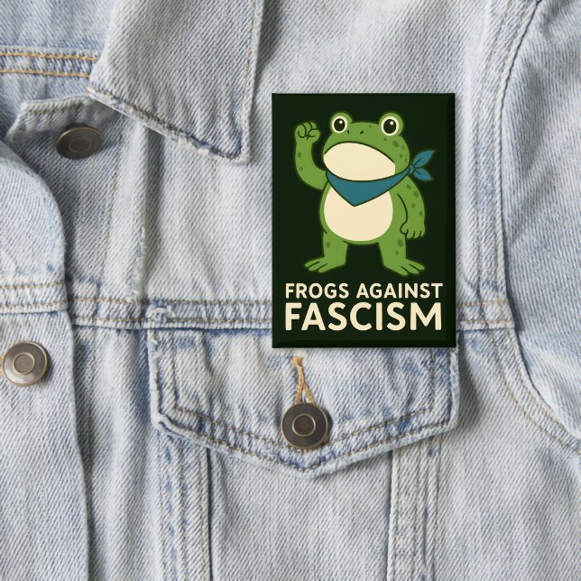 Chapa Ranas Contra el Fascismo Protesta de Rana de Portl (Subido por el creador)