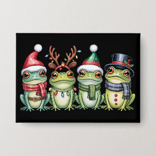 Chapa Ranas Navidad Amante de las Ranas Lindo Santa Anim