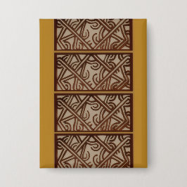 Chapa Rectangle Button with Gold Design