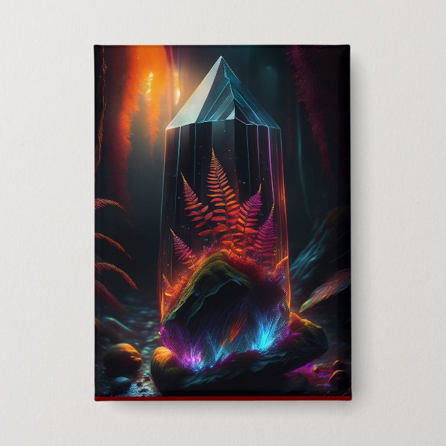 Chapa Red Ferns Growing In Glass Prism Along Creek (Anverso)