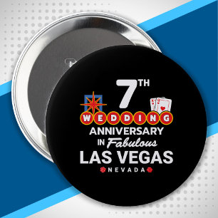 Chapa Redonda De 10 Cm 7th Wedding Anniversary Couples Las Vegas Trip