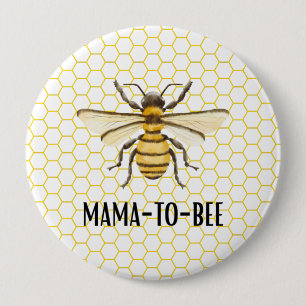 Chapa Redonda De 10 Cm Abeja Mielera Pequeña En Camino Fiesta de Baby Sho