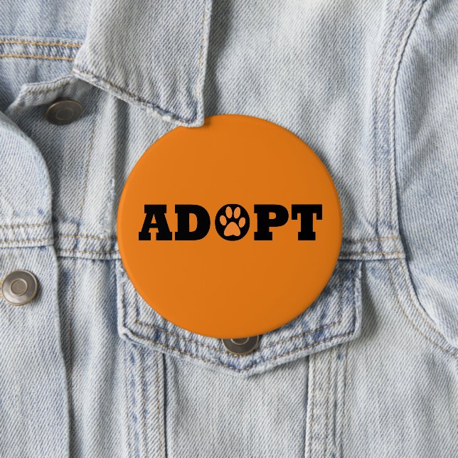 Chapa Redonda De 10 Cm Adoptar mascotas (In situ)