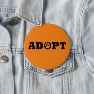 Chapa Redonda De 10 Cm Adoptar mascotas