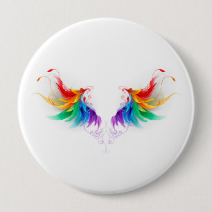 Chapa Redonda De 10 Cm Alas del arco iris fluidas