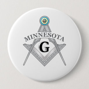 Chapa Redonda De 10 Cm Albergue de masonería del estado de Minnesota