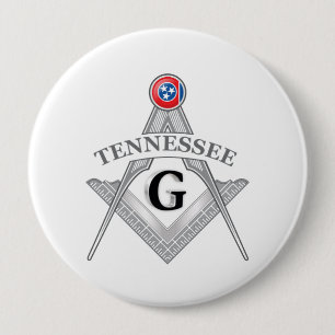 Chapa Redonda De 10 Cm Albergue de masonería del estado de Tennessee