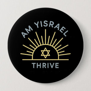 Chapa Redonda De 10 Cm Am Yisrael Thrive Pin