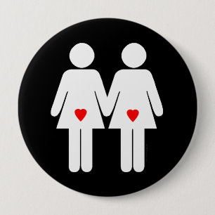 Chapa Redonda De 10 Cm Amantes lesbianos -