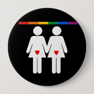Chapa Redonda De 10 Cm Amantes lesbianos -