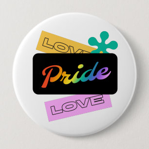 Chapa Redonda De 10 Cm Amar el orgullo amor. LGBT+orgullo. Arcoiris