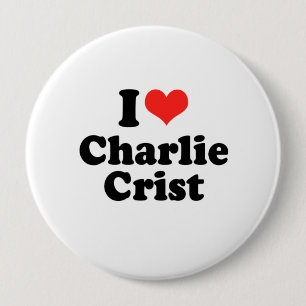 Chapa Redonda De 10 Cm Amo a Charlie Crist